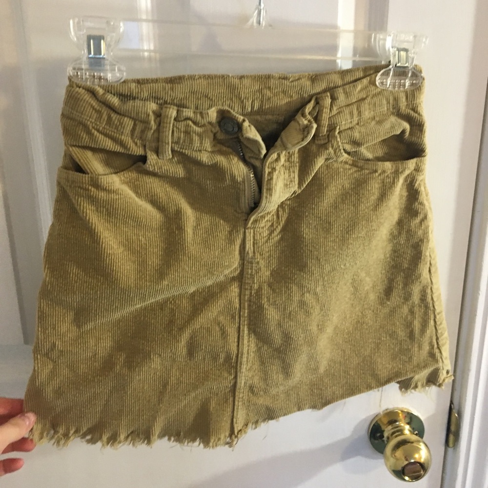 Juliette Corduroy skirt tan brandy Melville